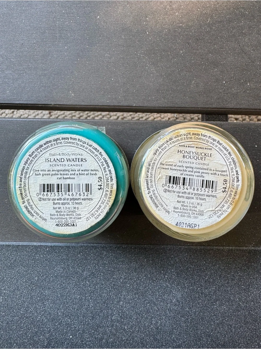 Bath & Body Works Mini Island Waters & Honeysuckle Bouquet 2014 Candle Duo - Picture 3 of 15